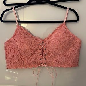 Got to go!! 
NWT SHEIN Plus Lace Grommet Lace Up Bra - Size 0XL